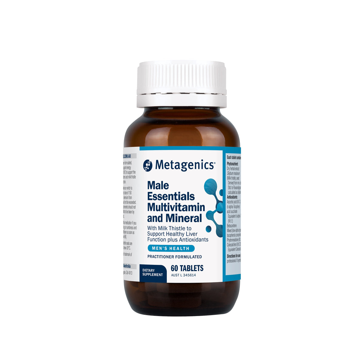METAGENICS Male essentials multivitamin and mineral 60t