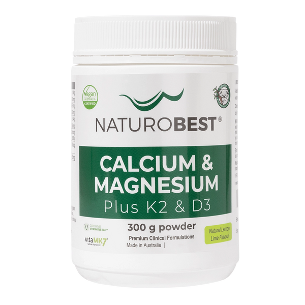 Calcium & Magnesium Plus K2 & K3 150g Lemon Lime